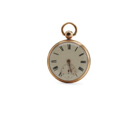 SIR WALTER SCOTT INTEREST - AN 18CT GOLD CASED POCKET WATCH CHESTER 1825 the open face with Roman numerals, plain generic key
