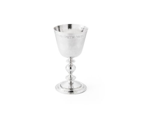 THE STEEPLE KIRK, DUNDEE COMMUNION CUP, A CHARLES I SCOTTISH PROVINCIAL COMMUNION CUP ROBERT the tapered bowl engraved around