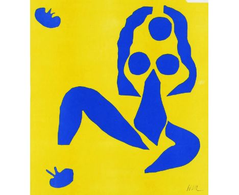 ‡ Henri Matisse (French 1869-1954) Nu Bleu sur Fond Jaune, 1952 Signed with initials within the plate Colour lithograph deriv