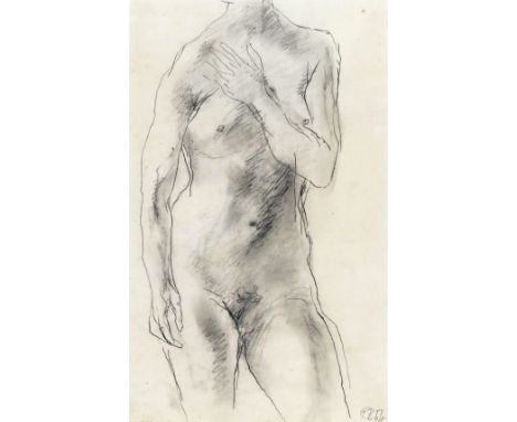 ‡ Ralph Brown (1928-2013) Model Standing; Torso, Paris; Female Nude Three, all signed, two dated 54 and one 82 All pencil One