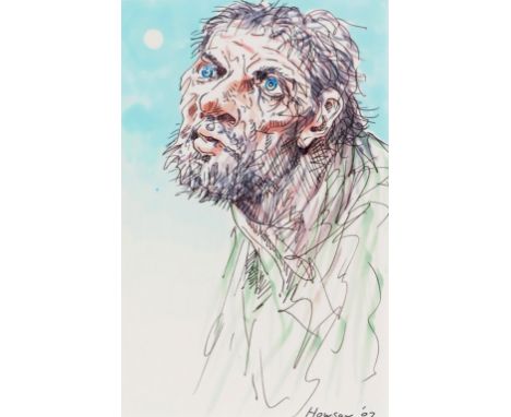 ‡ Peter Howson OBE (Scottish b.1958) Hope Signed and dated '07 Pen, ink and wash 19.5 x 12.5cm Provenance: Eton Contemporary 