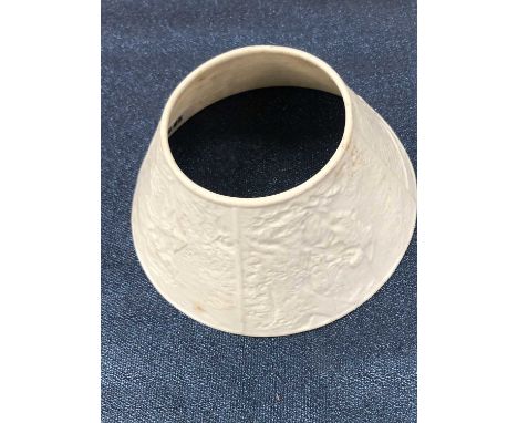A German porcelain lithophane light shade.