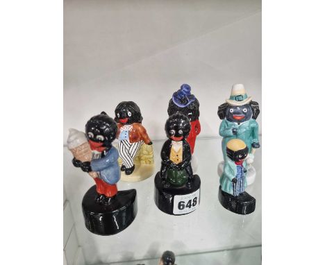 Gollies. Six Carlton Ware figurines including special editions and trail examples, tramp, ice cream, dapper, space hopper etc