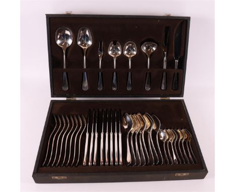 A 1st grade 925/1000 sterling silver 40-piece cutlery cassette, 20th century. Marked: R&amp;B (presumably Robbe &amp; Berking