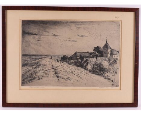 Prins, Riekele (Kollummerzwaag 1905 -1954 Groningen) "Oterdum Groningen" signed in full in pencil l.r. and 1950, etching/pape