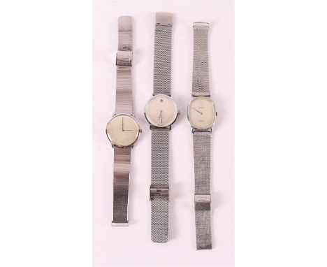 Three various vintage Golana men's wristwatches, tot. 3x.