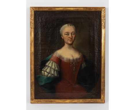 Anonymer Meister des 18./19. Jahrhunderts.Öl auf Leinwand im Holzrahmen; Portrait der "Maria Joanna v: Ulm, gebohrene v: Ulm"