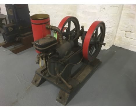 A & S Barker horizontal petrol engine - rebuilt from mixed various parts.