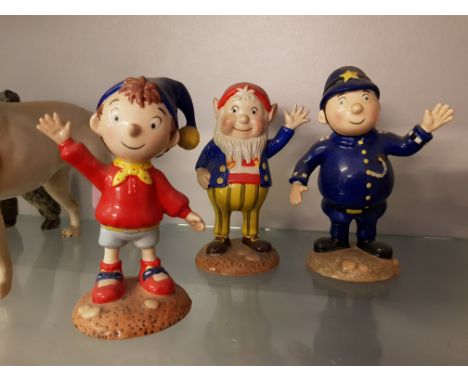 Three Royal Worcester figures, Noddy, Mr Plod, Big Ears.