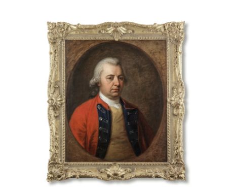 Angelica Kauffmann (Coire 1740-1807 Rome)Portrait of General James Masterson MP., bust-length, in a red coat and buff waistco