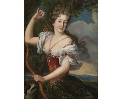 Circle of Pierre Gobert (Fontainebleau 1662-1744 Paris)Portrait of a lady as Diana, three-quarter-length oil on canvas92.2 x 