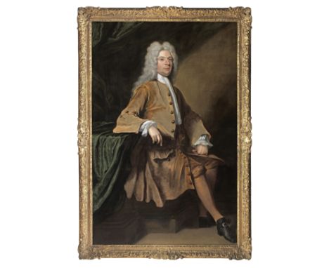 Joseph Highmore (London 1692-1780 Canterbury)Portrait of Sir Thomas Heath, full-length, seated at a table signed, inscribed a
