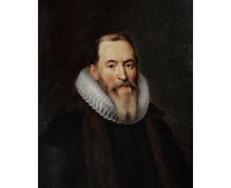 Studio of Michiel Jansz. van Miereveldt (Delft 1567-1641)Portrait of Johan Oldenbarneveldt, half-length, in black fur-trimmed