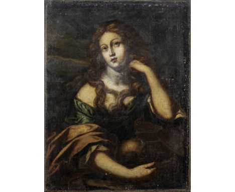 Follower of Giacinto Brandi (Poli 1623-1691 Rome)The Penitent Magdalene oil on canvas89.6 x 69.3cm (35 1/4 x 27 5/16in).unfra