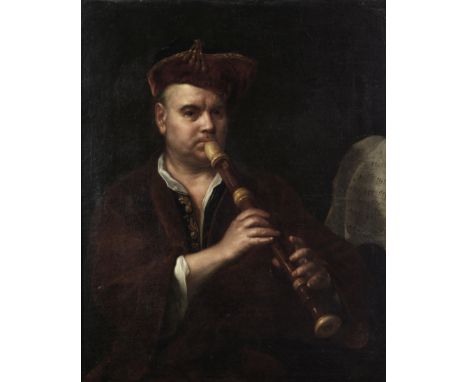 Johann Kupetzki (Pezinok circa 1667-1740 Nuremberg)Man playing a recorderoil on canvas 86.8 x 68.9cm (34 3/16 x 27 1/8in).Foo