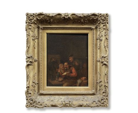 Attributed to Egbert van Heemskerck (London circa 1676-circa 1744)Figures singing in an interior oil on panel25 x 20.2cm (9 1