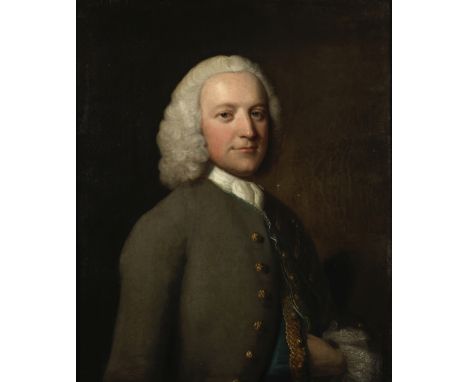 Allan Ramsay (Edinburgh 1713-1784 Dover)Portrait of a gentleman, half-length, in a grey coat oil on canvas76.7 x 64cm (30 3/1