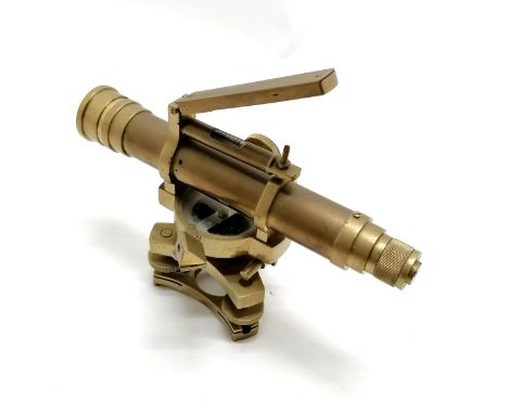 Brass surveyors style level - 14cm high &amp; 21cm across 