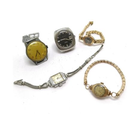 5 x mechanical wristwatches inc gents automatic Bulova in stainless steel (32mm) etc - all for spares / repairs