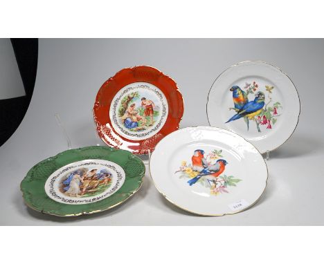 Gruppe Schmuckteller 4-teiligSammelteller Herst. Kaiser Vintage (Goebel), Hutschenreuther, Motive 2 Teller Mythologie, 2 Tell