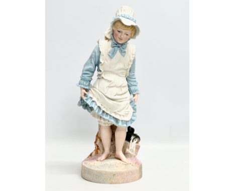 A large Late 19th Century German bisque figurine. Attributed to Heubach. 46cm