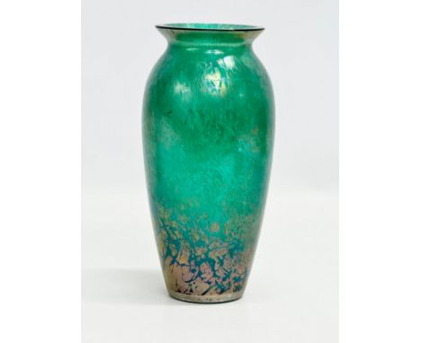 Royal Brierley. A Late 20th Century iridescent art glass vase by Royal Brierley. In the Loetz style. 20cm