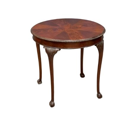 An Early 20th Century Chippendale Revival mahogany window table. 77x71cm