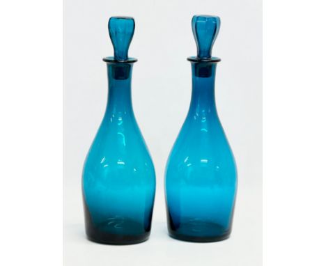 A pair of vintage Georgian style decanters. 30cm