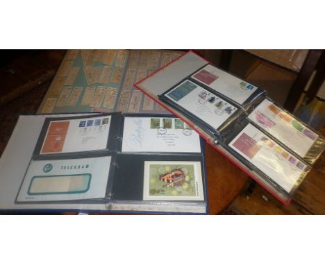 Album of old mounted bus, coach and tram tickets, mainly London area. Together with two folders of First Day Covers