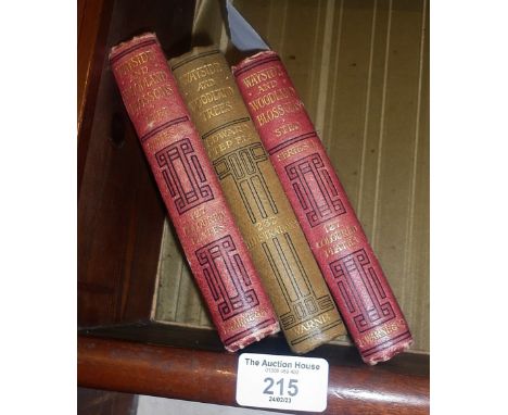 Wayside &amp; Woodland Blossoms, two volumes by Edward Step F.L.S. and "Wayside &amp; Woodland Trees" illus. pub F. Warne &am