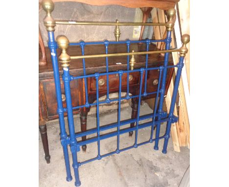 Brass and iron single bed