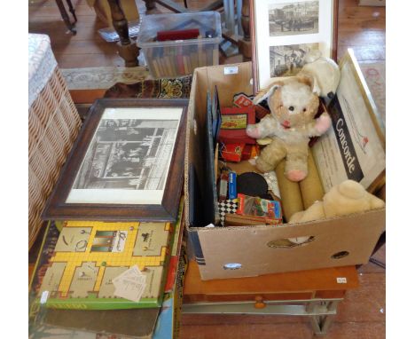 Assorted miscellaneous items, inc. playing cards, board games and teddy bears, etc.