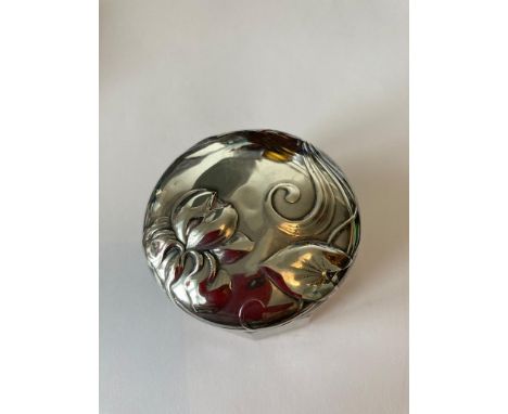 Vintage 1920's/30's Silver topped POWDER JAR.  Hallmarked for Continental 925 Silver .  Silver weight 35g  , 6cm diameter.  S