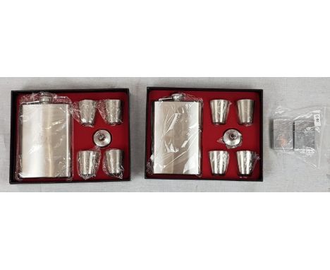 Royal Marine &amp; S.A.S HIP FLASK and Lighter sets. 