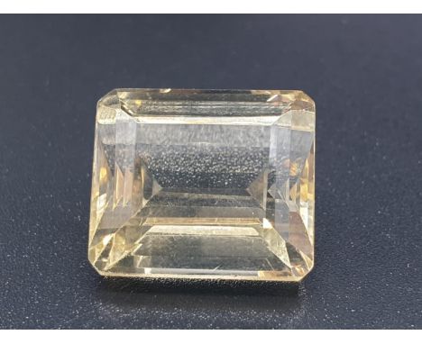 16.61 Cts Loose natural Citrine. Octagonal step cut. IGL&amp;I certified 