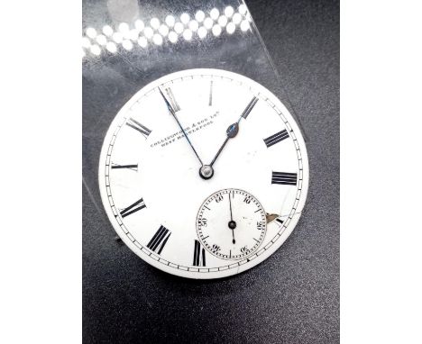 A Vintage Collingwood and Son Pocket watch. Without case - As Found 