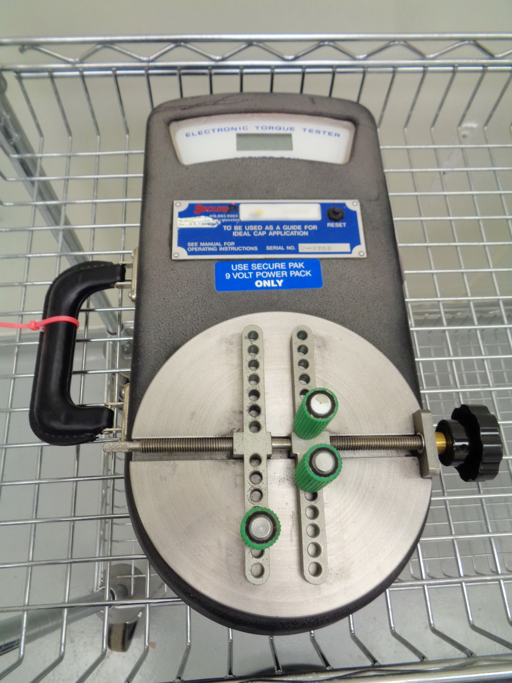 Secure Pak Electronic Torque Tester, S/N D3703 ALL EQUIPMENT IS SOLD