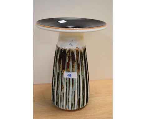 An early 1970s Poole Pottery vase, Atlantic range, with marks for Guy Sydenham and Beatrice Bolton.
24cm high in good overall