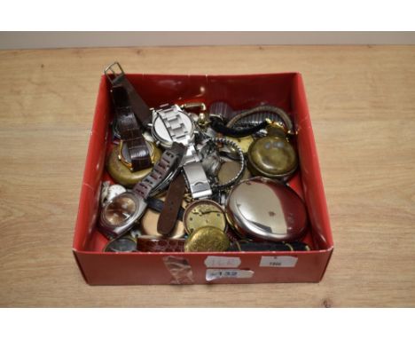 An assortment of vintage wristwatches and pocket watches, including Sekonda, Seiko, Avia and Everite etc