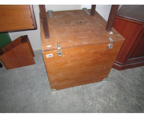 A wooden trunk