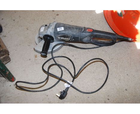 A Wickes 9'' angle grinder.