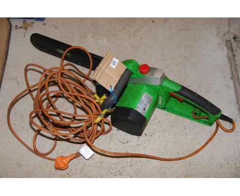 A "Flora Best" electric Chainsaw, 14" cutter bar, with chain brake.