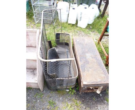 A quantity of fire guards, plus a metal trunk.