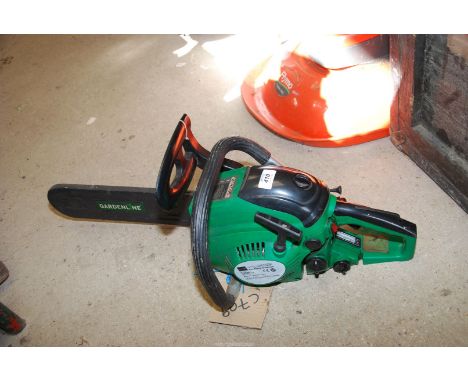 A Garden Line 41 cc petrol chainsaw with 16'' cutter bar, good compression, chain brake working.