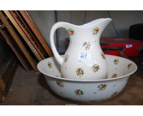A small wash basin and jug.