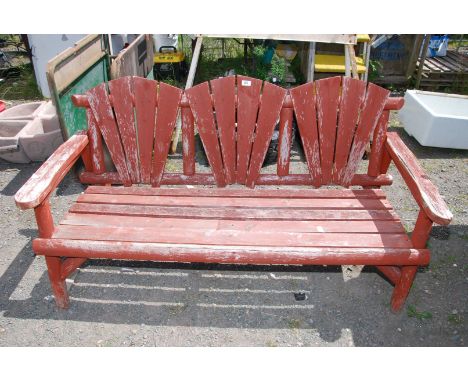 A garden bench, a/f , 61'' wide x 32'' high.