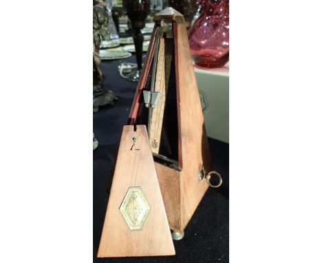 Maelzel Paquet walnut cased metronome 