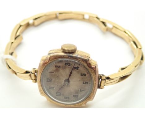 Rolex ladies 18ct gold wristwatch with Extra Prima movement on a presumed 9ct gold bracelet  CONDITION REPORT: This item was 