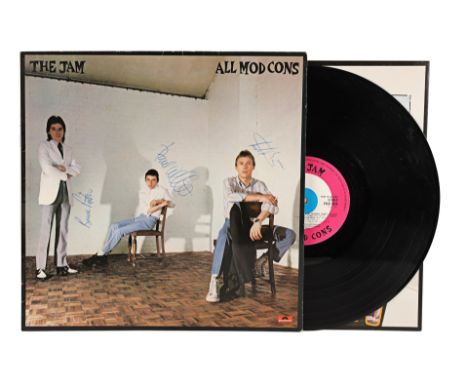 JAM, THE - All Mod Cons LP Autographed by Paul Weller, Bruce Foxton and Rick BucklerAn original UK pressing of The Jam's albu