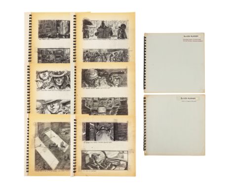 BLADE RUNNER (1982) - Geoff Hutchins Collection: Two Sherman Labby Storyboard Books - Deckard (Harrison Ford) Intro and Spinn